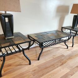 Beautiful Table Set With Lamps