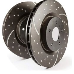 EBC Brakes GD134 - Slotted and Dimpled Vented Front Disc Brake Rotors, 2-Wheel Set
EBC Brake