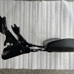 HARLEY O.E.M. TOURING 2009-NEWER BLACK DETACHABLE QUICK RELEASE PREMIUM ADJUSTABLE SISSY BAR AND PAD