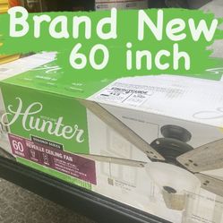 Hunter 60” Reveille Indoor Ceiling Fan. See Photos For Mor Product Information.