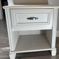 Modern White Nightstand 