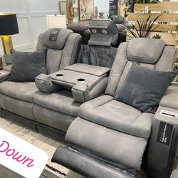 $10 Down Finance Power Reclining Sofa Loveseat Sectional Sleeper Bedroom Set Queen Bed King Bed Mattress Bunk Bed Dining Set 