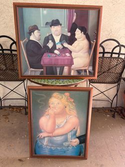 Two Fernando Botero Framed Prints