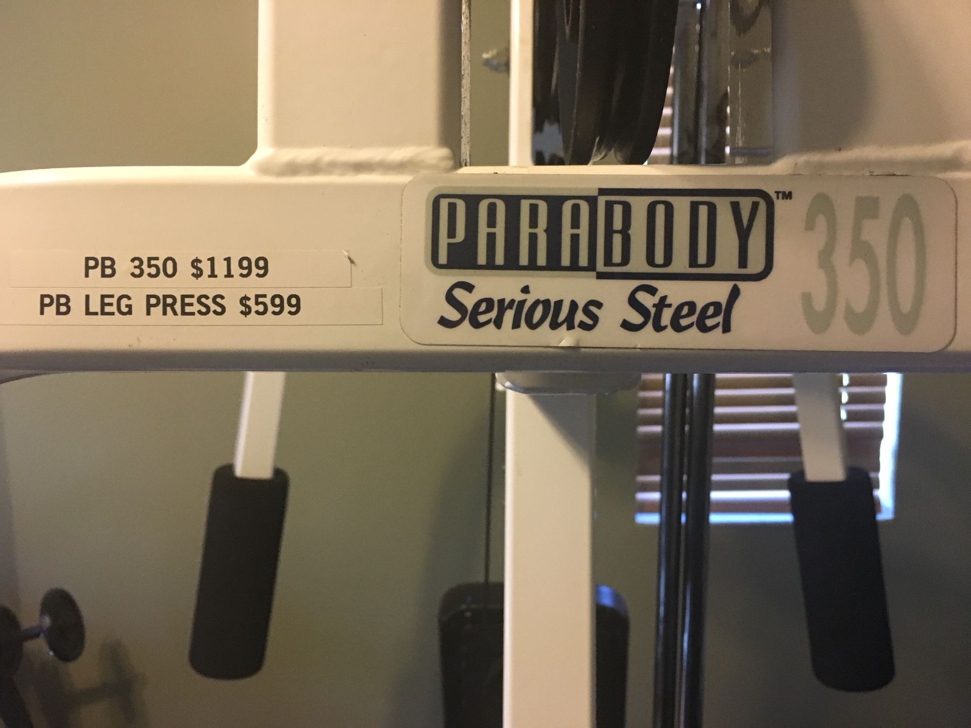 Parabody 350 leg press attachment hotsell