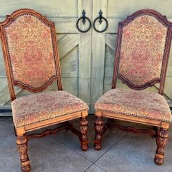 🌟Antique American Empire Solid Wood Trim Carving Chairs🌟