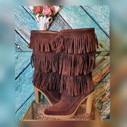 Michael kors store fringe boots