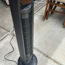 Tower fan with remote control