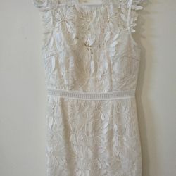 Off White -Beautiful Lace Dress - Brand Minute - Size Large 