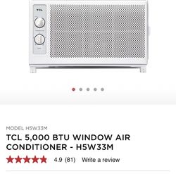 TCL 5,000 BTU WINDOW AIR CONDITIONER - H5W33M