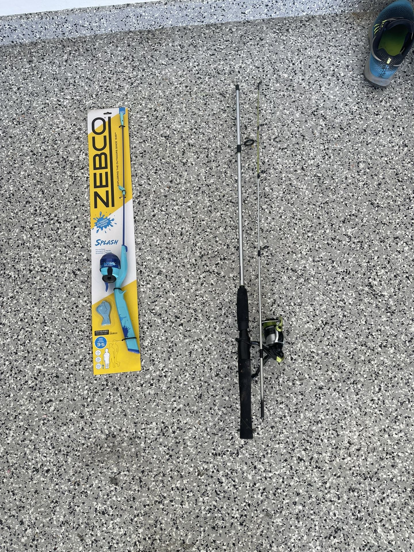 2 Fishing Rods With Baits And Other Miscellaneous