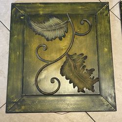 HOME DECOR Set Of 2 Metal Leaf 20”x22” Wall Art