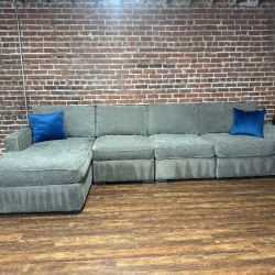 Delivery Available Macy’s Gray Sectional Sofa Couch