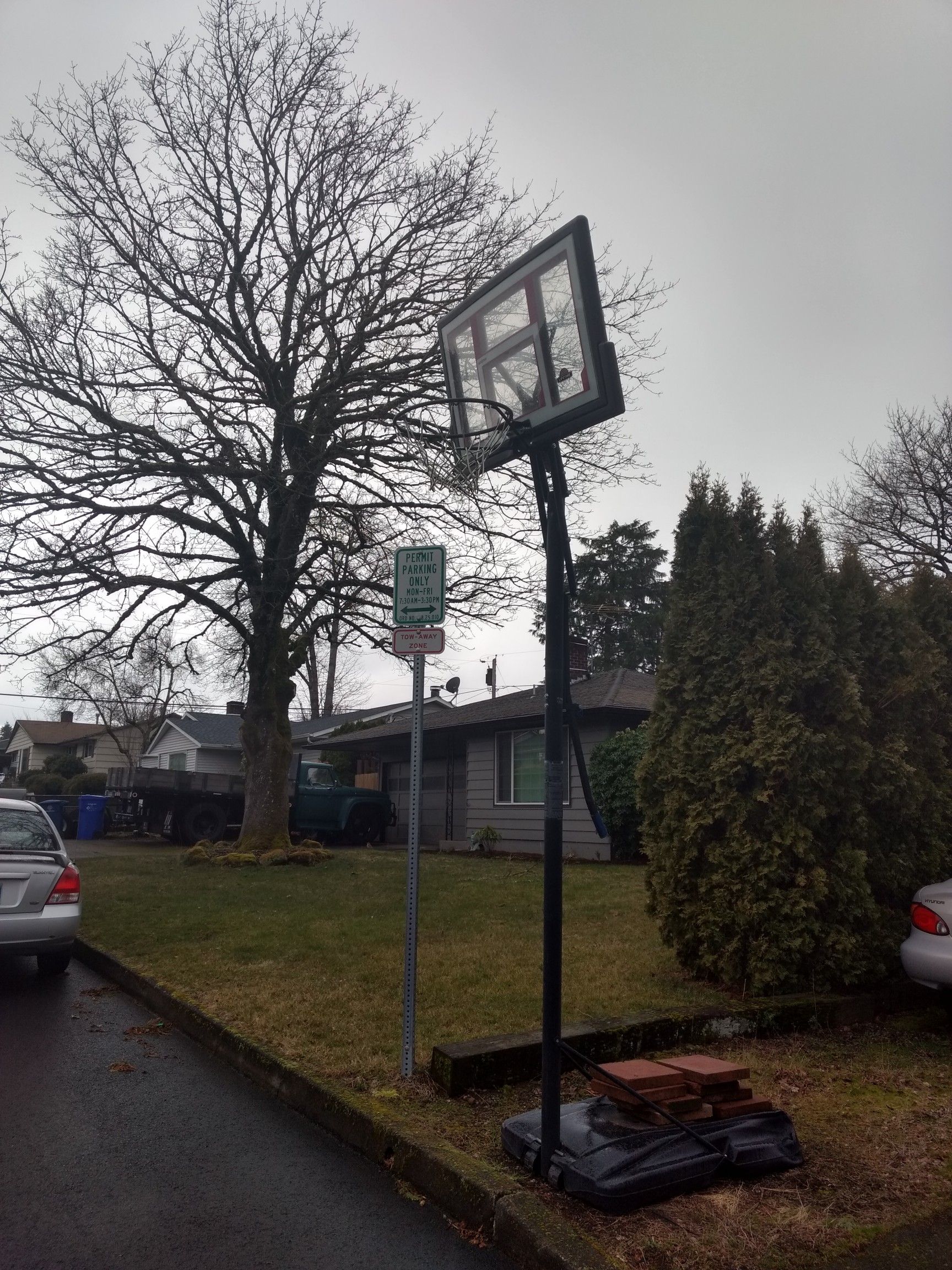 basketball hoop with adjustable height