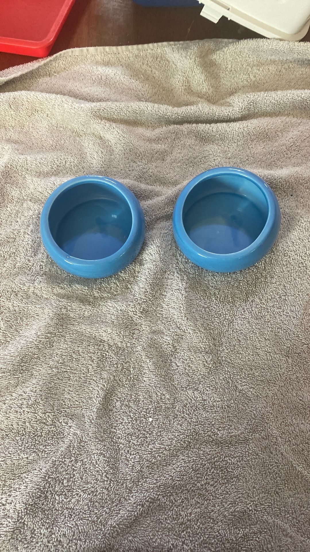 Two Ceramic feeding/water bowls