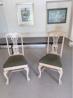 Elegant Vintage Dining Chairs – Set of 2