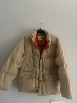 Vintage 80s North Face Quilted Puffer Down Jacket Size Medium USA Hiking Brown