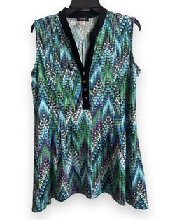 Encemo Sleeveless Printed Blouse