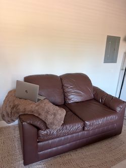 Brown Leather Couch’s