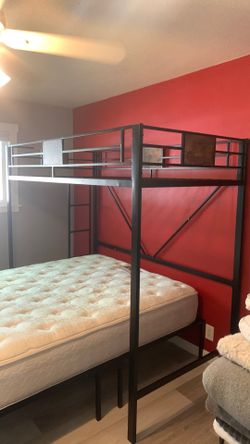 Upper bunk bed frame (includes built in ladder) (lofted bed frame)