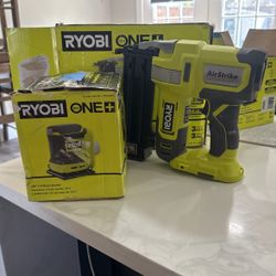 Brushless 18 V One HP finish nail gun 18 gauge And Sander New Garden home project Patio wood trim 