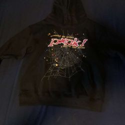 sp5der hoodie  black size L 