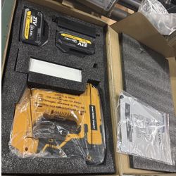 SILVEL 2" Cordless Brad Nailer, 2-in-1 21V Electric Brad Nailer Stapler with 2 * 4.0Ah Battery, 1000pcs Nails, 18GA Staples, Adjustable Depth for Wood