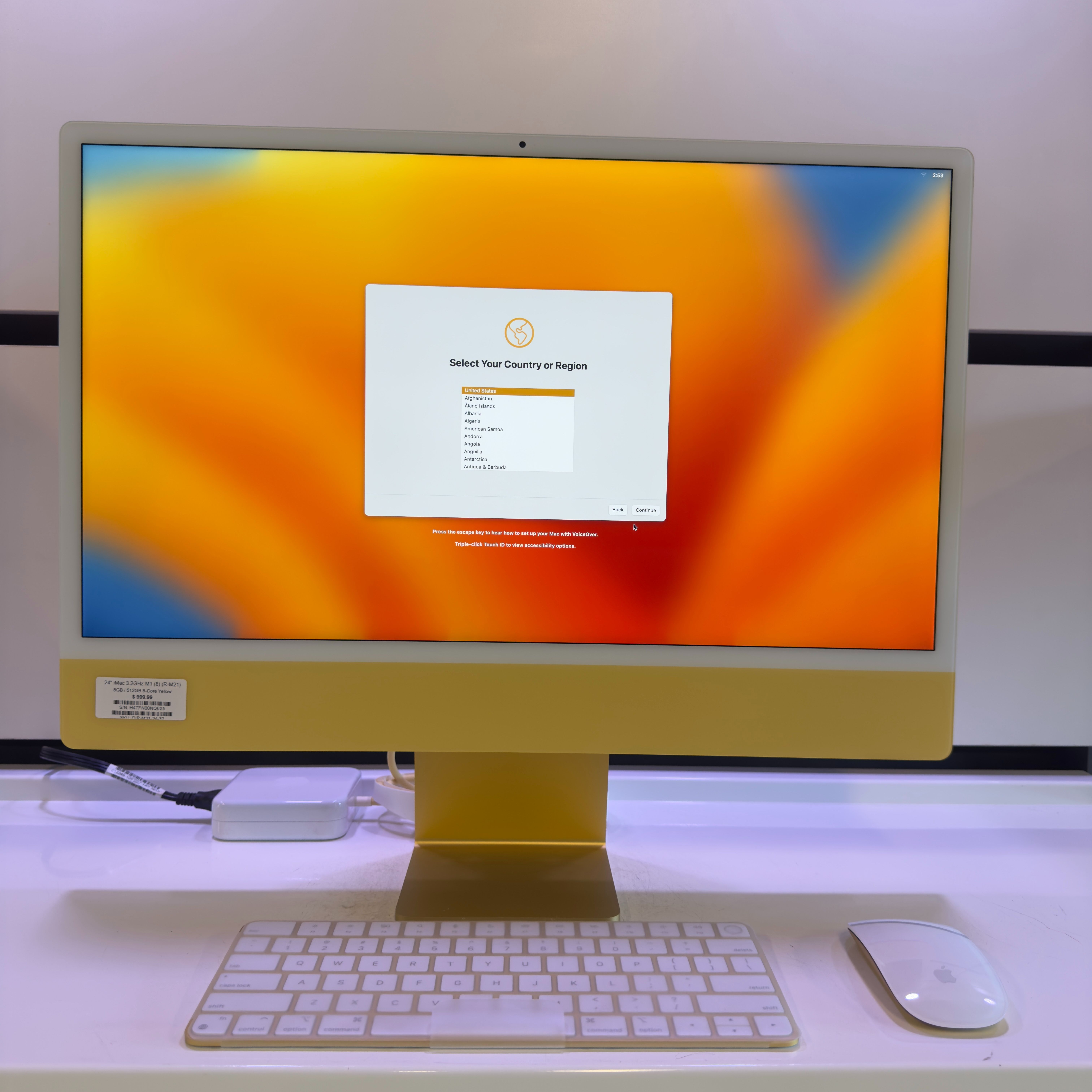 2021 24" iMac M1 – 8-Core / 8GB / 512GB – Yellow