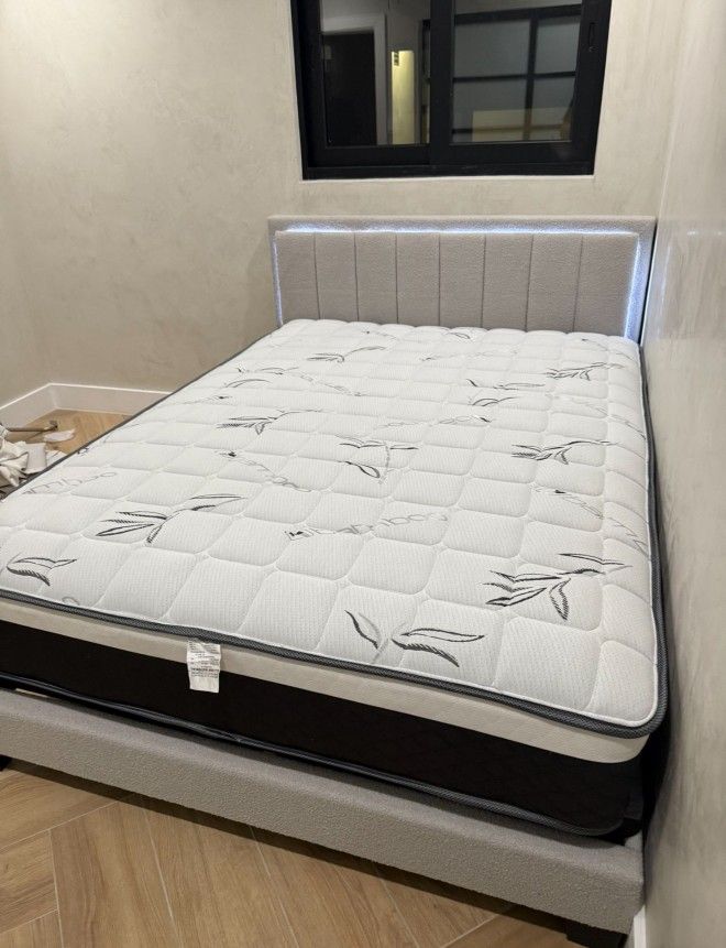 Led Bed Frame And Matgress Set 