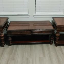 Coffee Table With 2 End Tables 