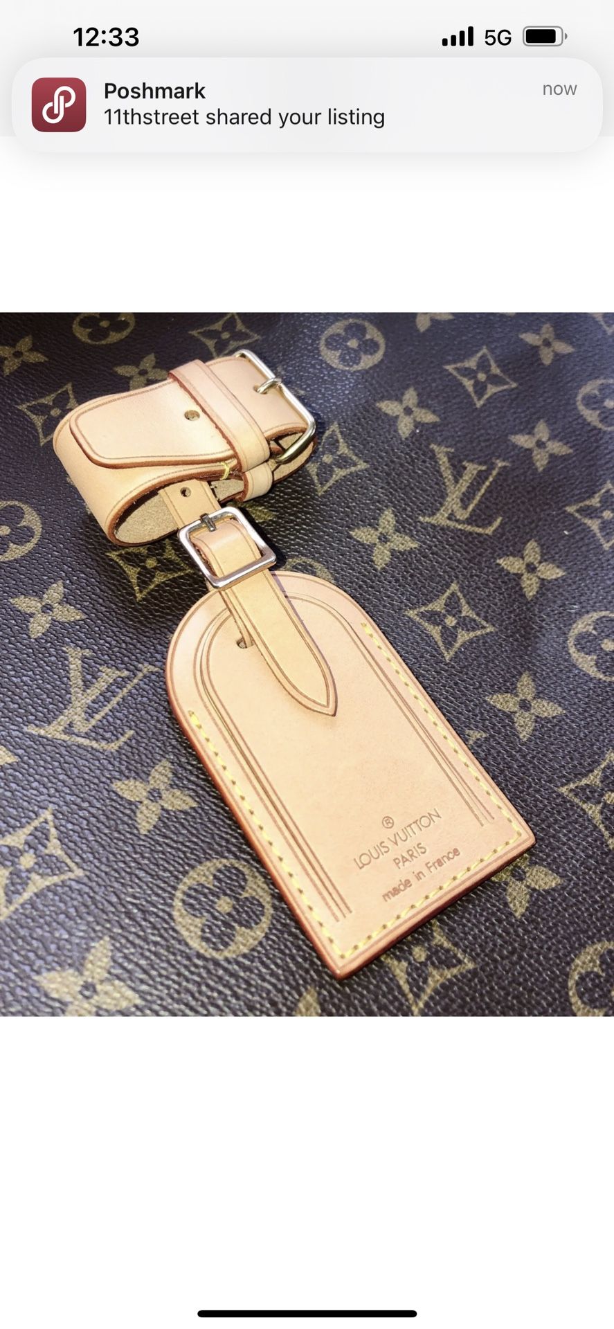 Authentic LV Luggage Tag