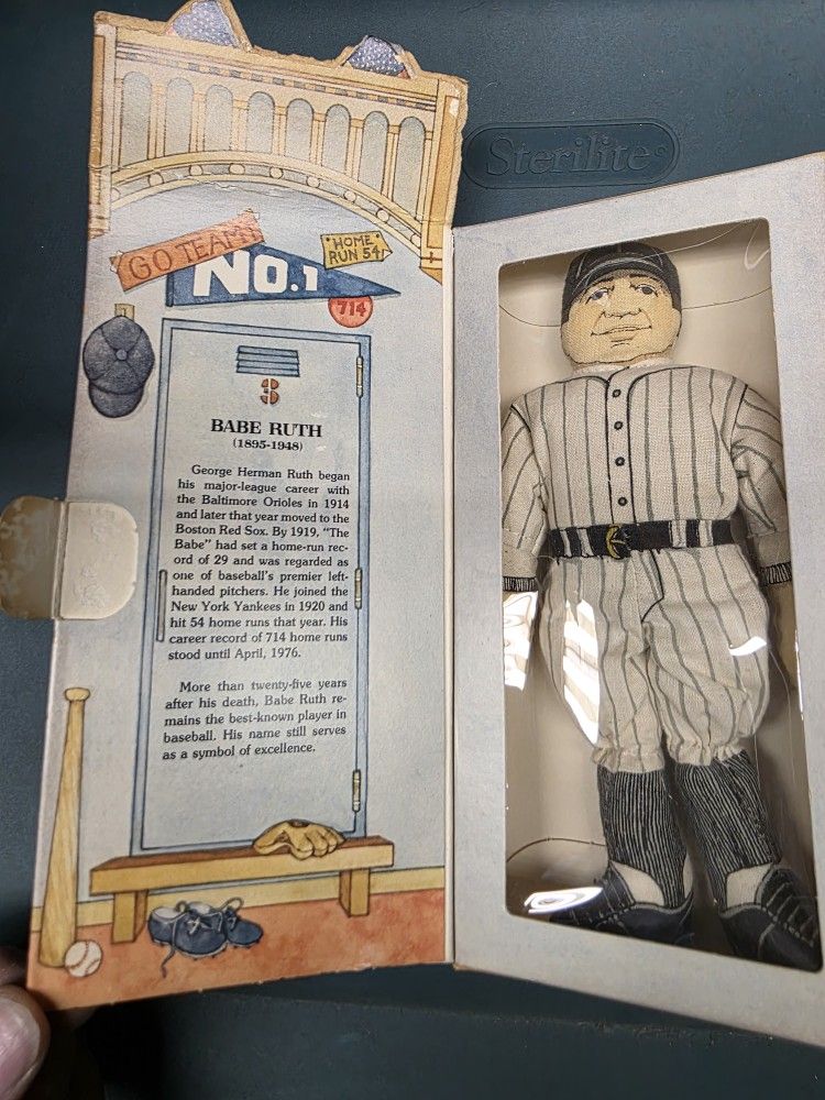 1979 Babe Ruth Collectible Doll Hallmark