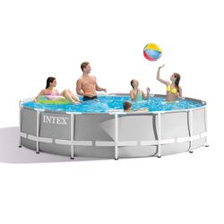 Intex 26719EH 14ft x 42in Prism Frame Above Ground Swimming Pool with Pump