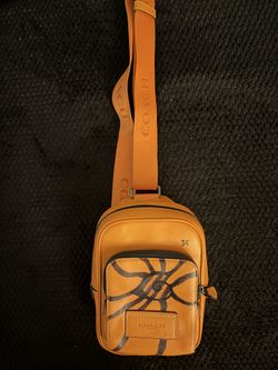 Coach cross body Bag Custom Naruto Leaf green/Nine tail drawing