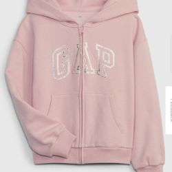(NEW) Pink Kids Gap Arch Logo Hoodie (XXL 14/16)