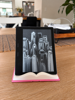 3D Printed Kindle Stand – Open Book Design | Customizable E-Reader Holder