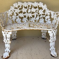 Vintage Victorian Cast Iron Loveseat