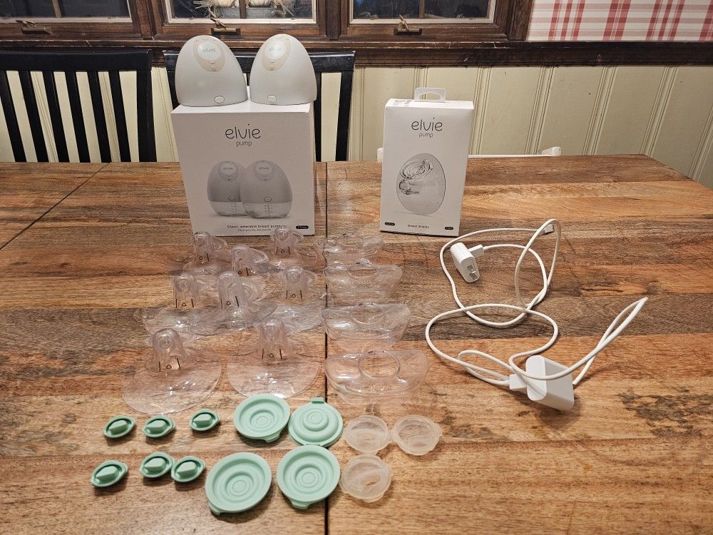 Elvie Double Electric Breast Pump Bundle - Like New!