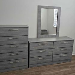 Dresser Whit Mirror And Chest - Cómoda Con Espejo Y Gavetero 