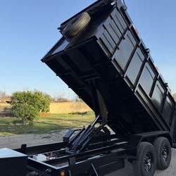 New 14ft Long Scissor Lyft Heavy Duty Hydraulic Dump Trailer with Accessories 🥇