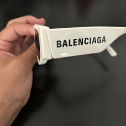 White Balenciaga Sunglasses (No Case)