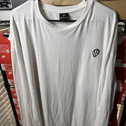 Gerardo Collection white long sleeve shirt Size Large used elongated runs big men’s 