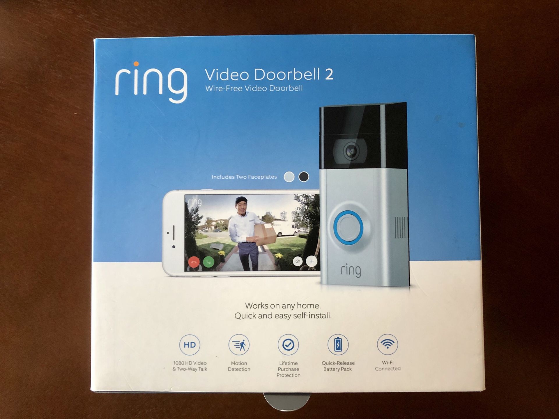 Ring Video Doorbell 2- Wire free- Excellent Condition