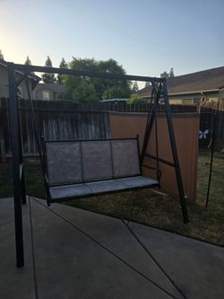 Patio swing with canopy