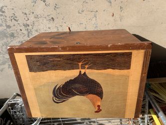 Rooster Cover Wood Box 