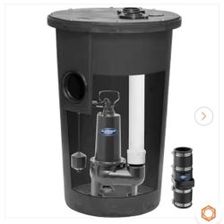 Superior Pump 1/2 HP Sewage Ejector Pump Kit with Basin