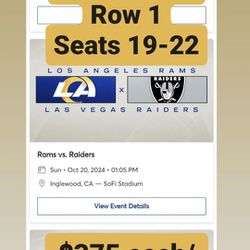 Rams vs Raiders Tickets 