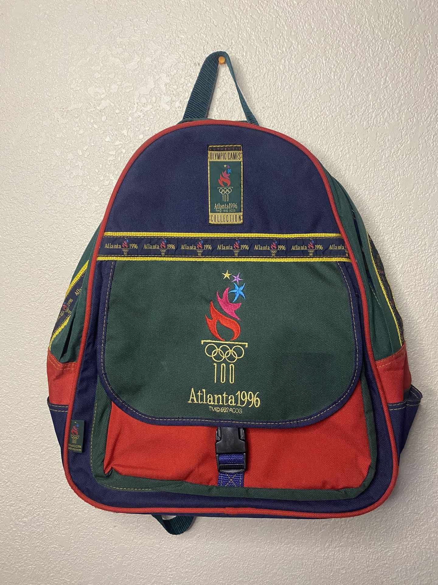 1996 Atlanta Olympic Games collection Backpack Multicolor USA Vintage