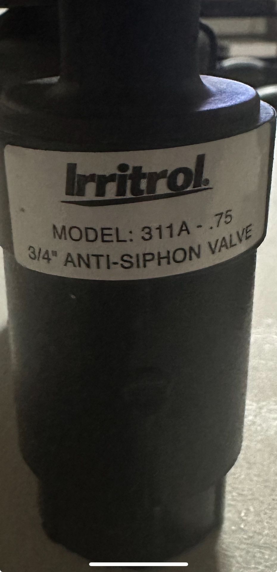 Irritrol Sprinkler Valves - Model 311A - 3/4" Electric Anti-Siphon Valve $35 Each