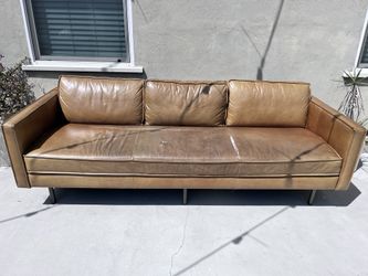 West Elm Axel Leather Couch