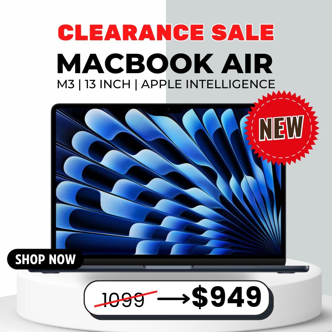 💻 MacBook Air 13" (M3) Nueva – Desde $949 | Entrada de $1 + Hasta 1 Año de Garantía 🔥